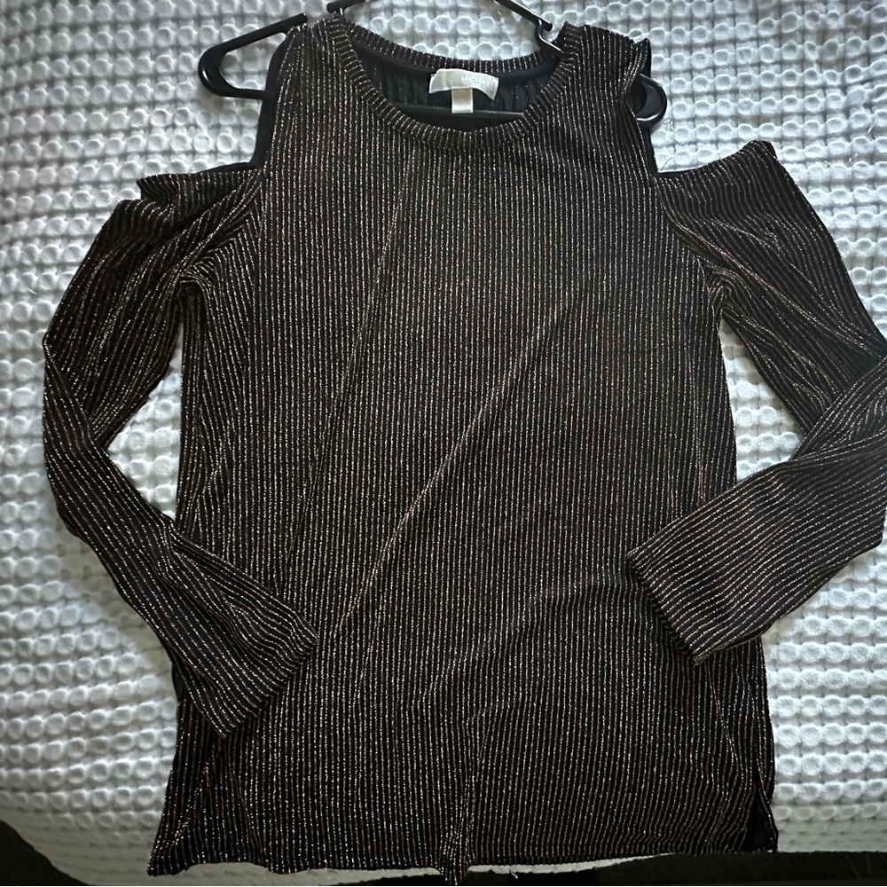 Michael Kors black with gold shimmer details